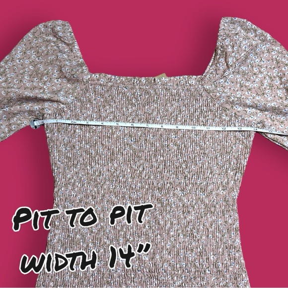 NWT Vernacular Crinkle Stretch Puff Sleeve Dress in Floral Print. ๐บ Size Small - Picture 5 of 12